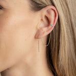 Boucle d'oreille avec cristaux bleu April Please