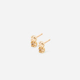 clous d'oreilles avec cristaux nude April Please