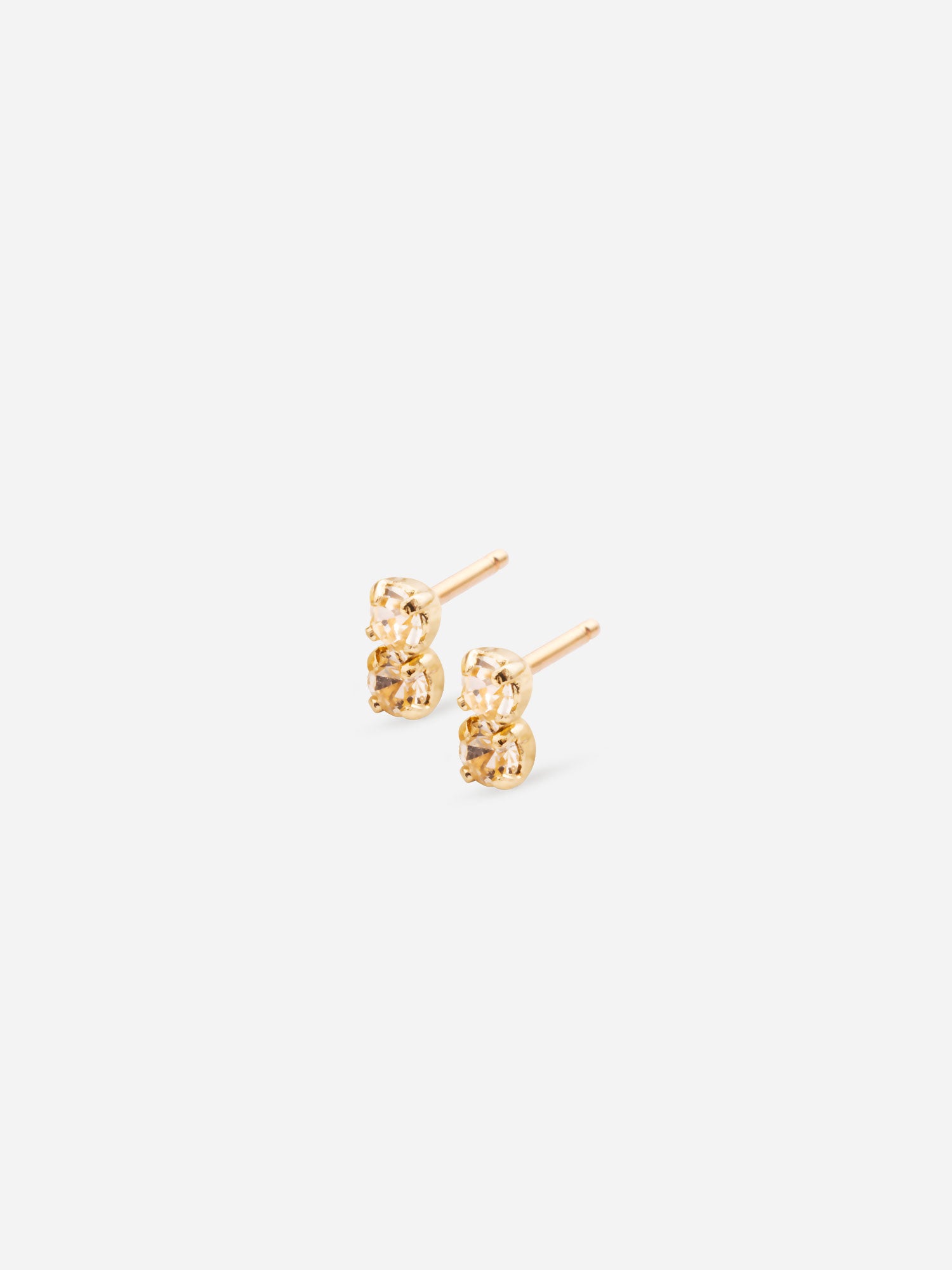 clous d'oreilles avec cristaux nude April Please