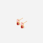 clous d'oreilles avec cristaux rose April Please