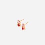 clous d'oreilles avec cristaux rose April Please