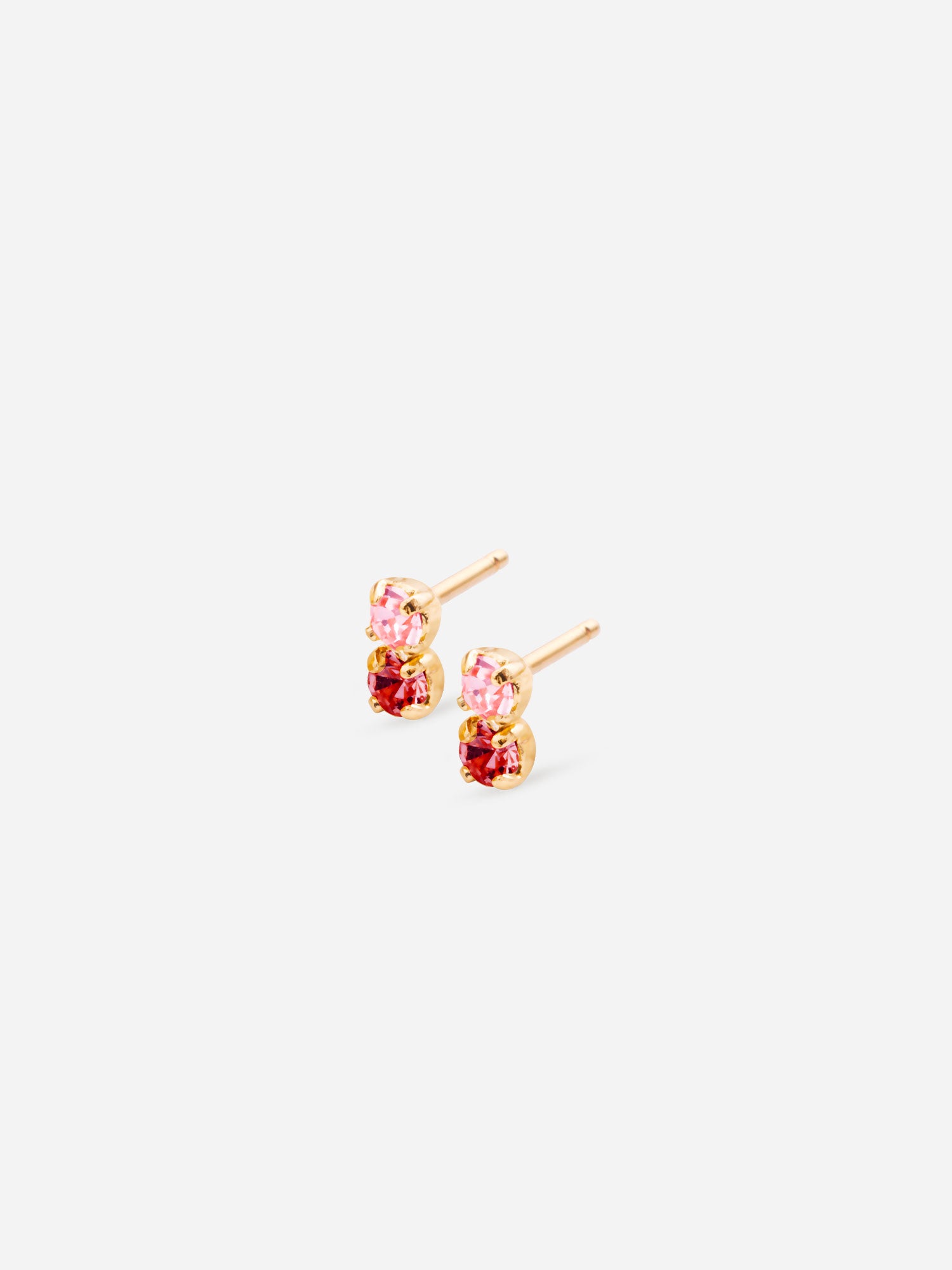 clous d'oreilles avec cristaux rose April Please