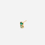 clou d'oreille avec cristaux vert April Please
