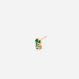 clou d'oreille avec cristaux vert April Please