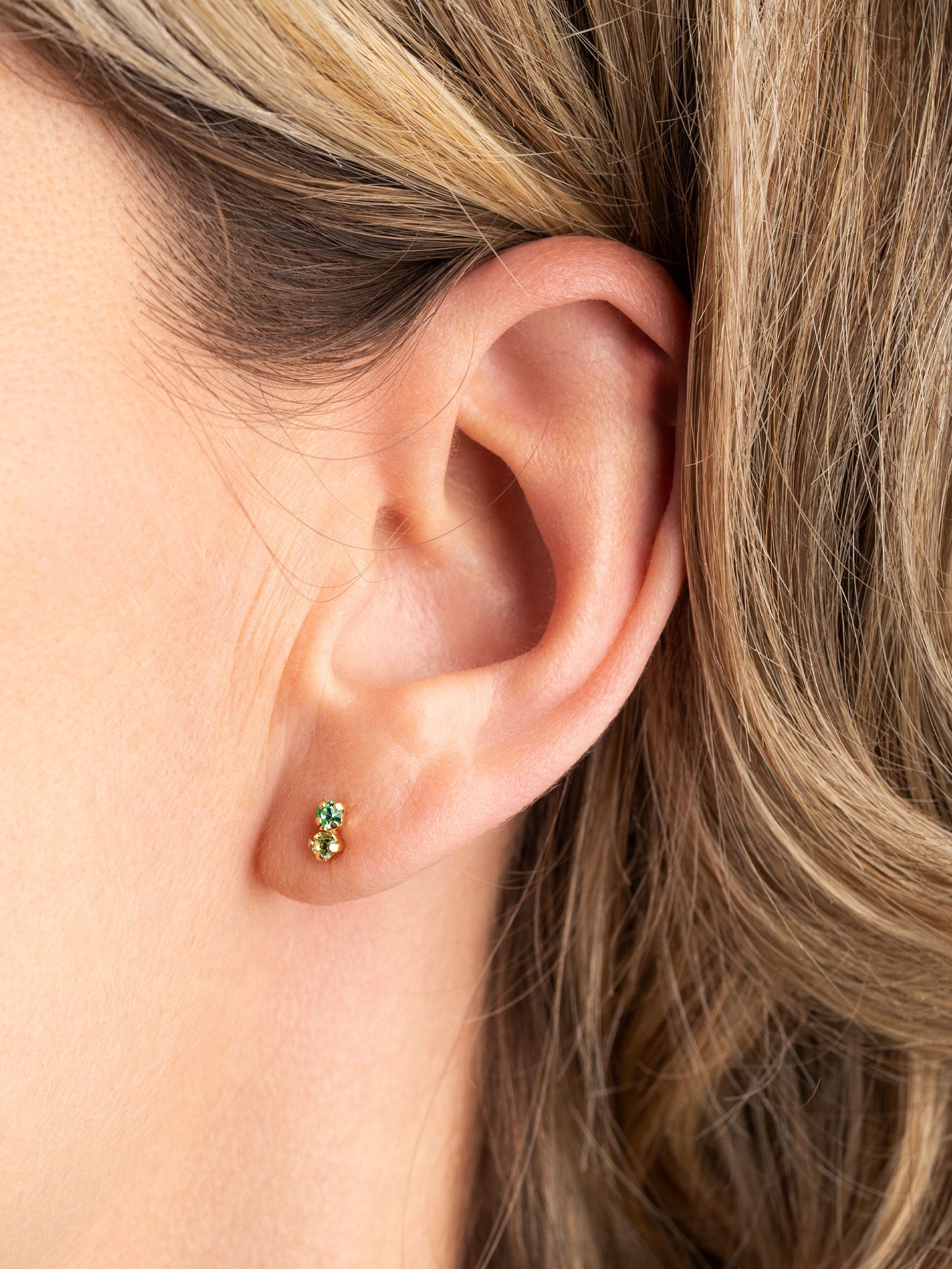 Boucles avec pierres vertes April Please