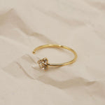 Bague fleur et cristaux April Please
