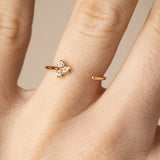Bague fleur François - Champagne