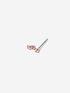 puce d'oreille triple cristaux rose et nude