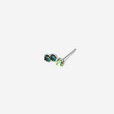 Boucle Gaston argent - Vert