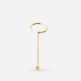 boucle sans piercing avec cristal vert April Please