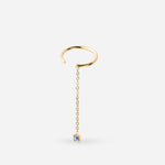 boucle sans piercing avec pierre bleue April Please