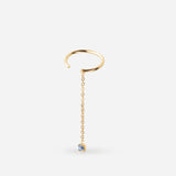 boucle sans piercing avec pierre bleue April Please