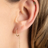 Ear cuff avec chaînette et cristal brillant April Please
