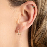 Ear cuff avec chaînette et cristal April Please
