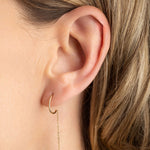 Ear cuff avec chaînette et cristal April Please