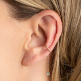 Ear cuff avec chaînette et cristal April Please