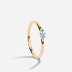 Bague fine avec cristal baguette saphir April Please