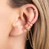 Bijou d'oreille modulable Jude - Champagne