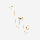 Bijou d'oreille modulable Jude - Bleu