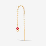 Boucle chaîne Léon - Rubis