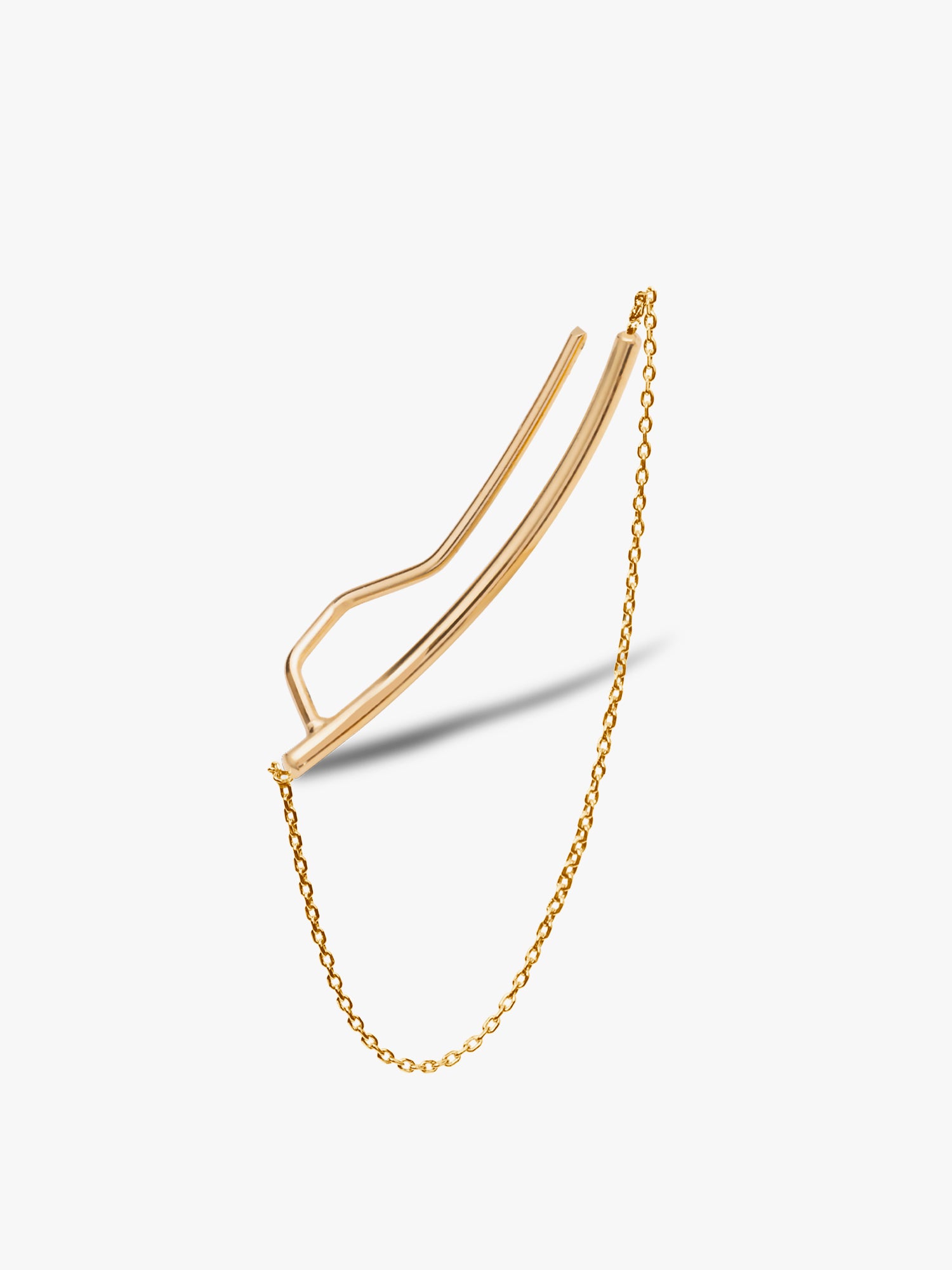 chemin d'oreille chaine et doré