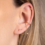 Bague d'oreille chaînes Maël - Champagne