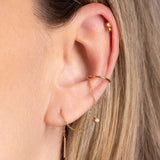 Bague d'oreille chaînes Maël - Champagne