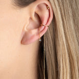 Bague d'oreille chaînes Maël - Denim