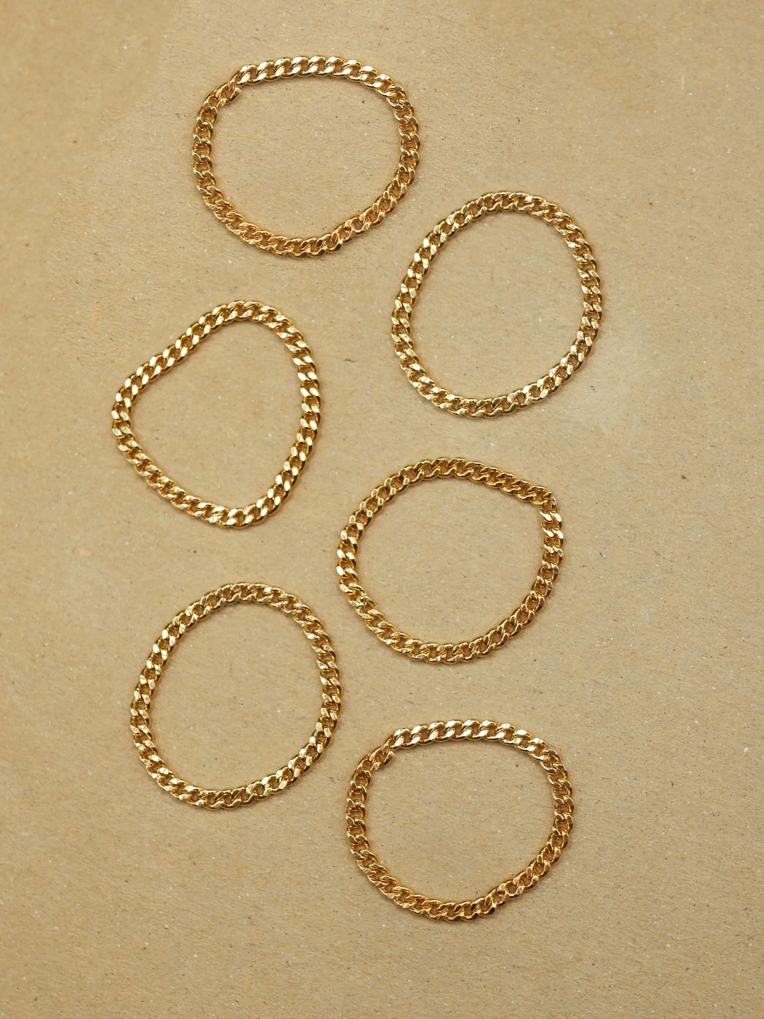 Bague chaîne gourmette 