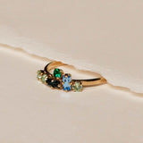 Bague cristaux bleus made in France