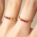 Bague Noah - Rose & Rubis