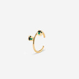 Bijou sans piercing pierres vertes Pascal April Please