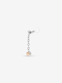 piercing chaine cristal champagne
