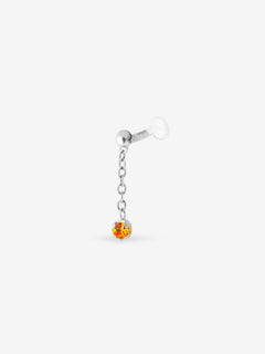 piercing chaine cristal topaze