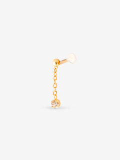 piercing chaine cristal champagne