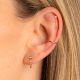 Bague d'oreille fine Pierre or