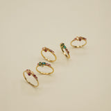 Bague Ulysse - Vert & Rose