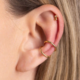 Ear cuff double Simon