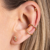 Ear cuff double Simon