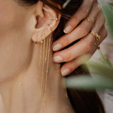 Boucle chaîne Léon - Rubis