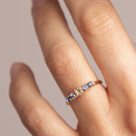 Bague Vincent avec pierres bleues April Please