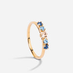 Bague pavée de cristaux bleus April Please