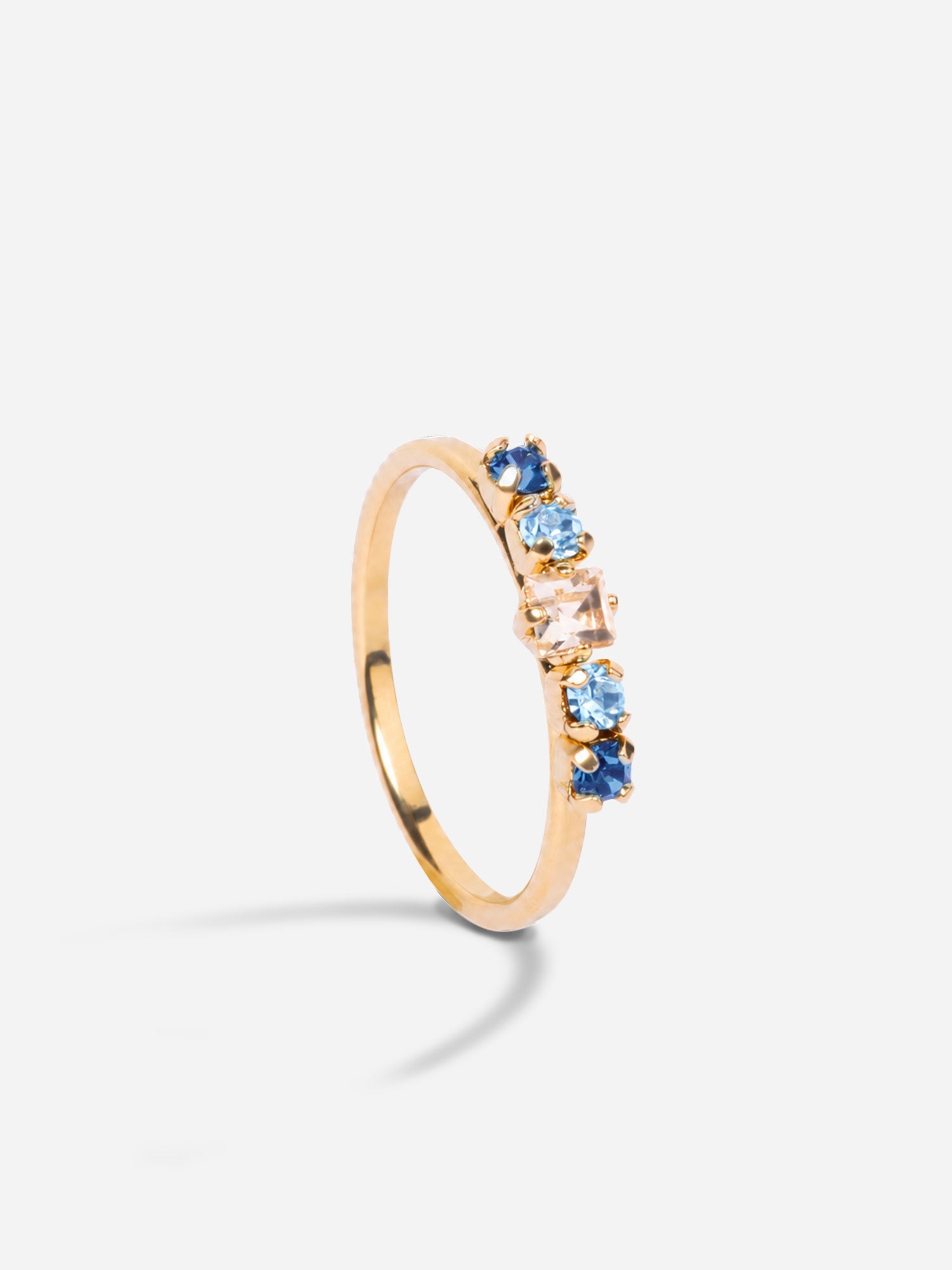 Bague pavée de cristaux bleus April Please