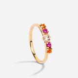 Bague pavée de cristaux rose et orangé April Please