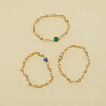 Bagues chaînes avec cristaux April Please