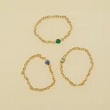 Bagues chaînes avec cristaux April Please